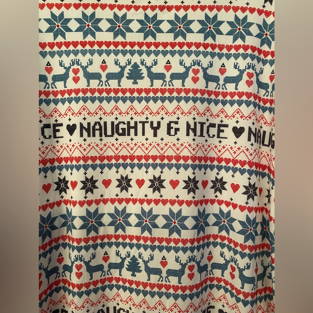Wildfox Naughty and Nice Intimate Long Sleeve Red, White, & Green Size Small - Picture 10 of 11